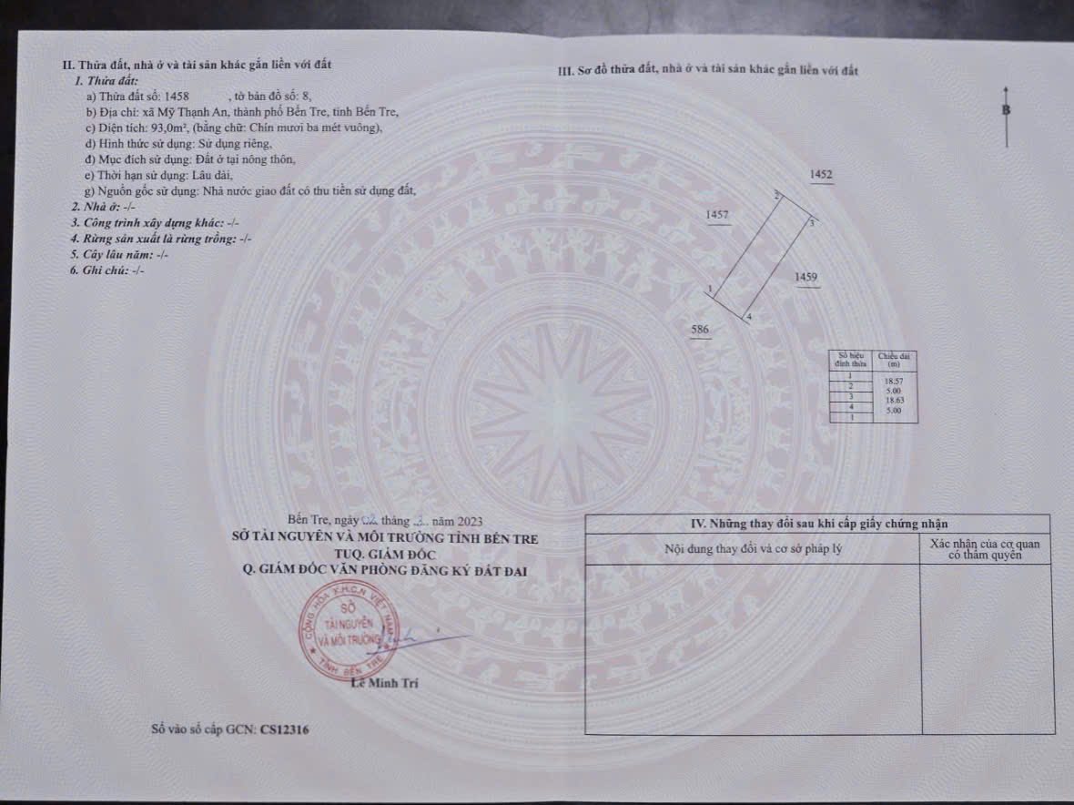 Đất nền An Hội 93m2 thổ cư, đường ô tô, giá chỉ 590 triệu - Cơ hội đầu tư sáng giá