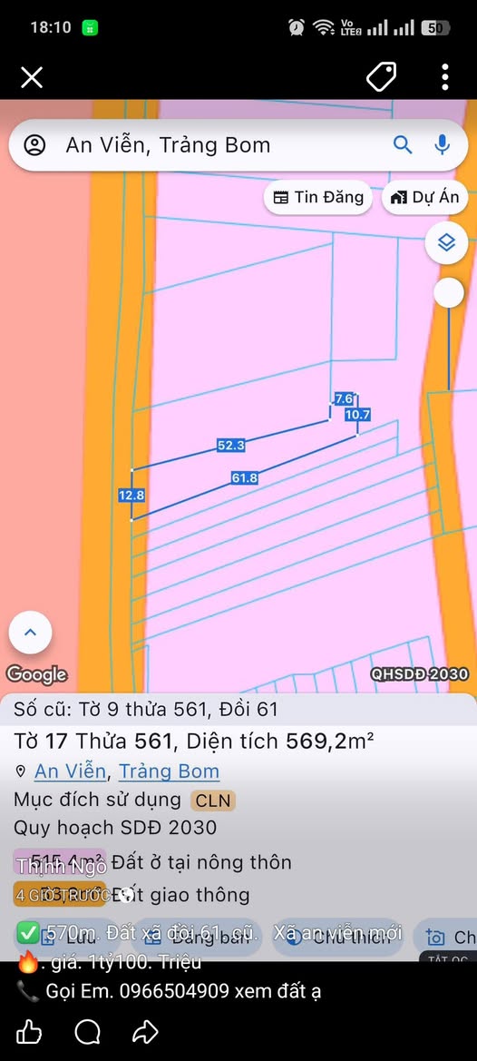 Đất Biên Hòa 570m2 giá nhỉnh 1 tỷ, sổ đỏ sẵn sàng, alo là có