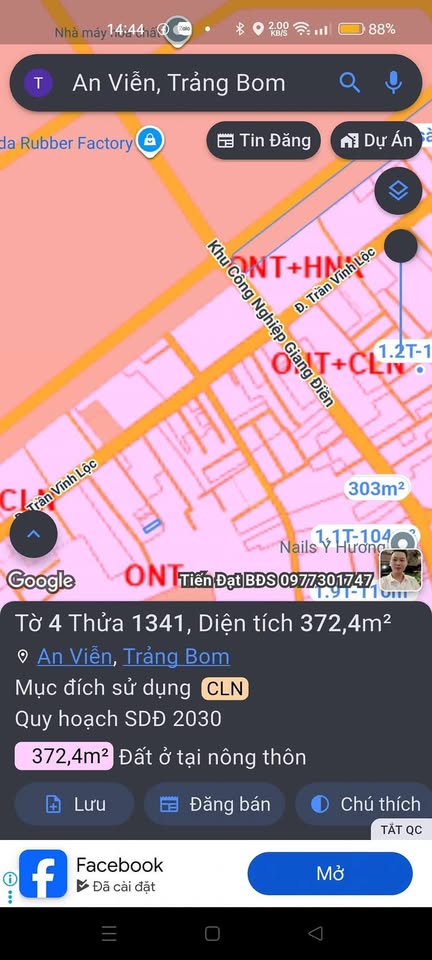Cơ hội sở hữu ngay lô đất cực phẩm tại Giang Điền, huyện Long Thành, Tỉnh Đồng Nai