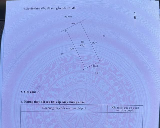 Đất xịn 300m2, ngang 10.5m, giá 690 củ, ngân hàng duyệt vay 70%