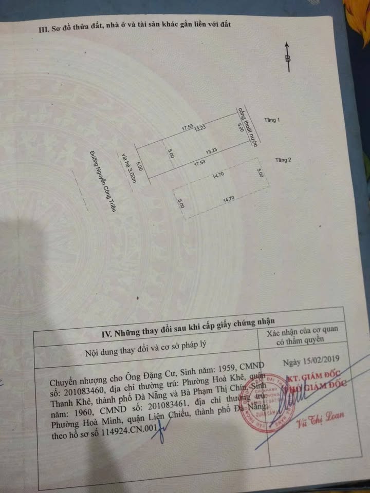 Nhà 2 tầng hướng Tây Nam, 87m2, 5m mặt tiền, giá thương lượng