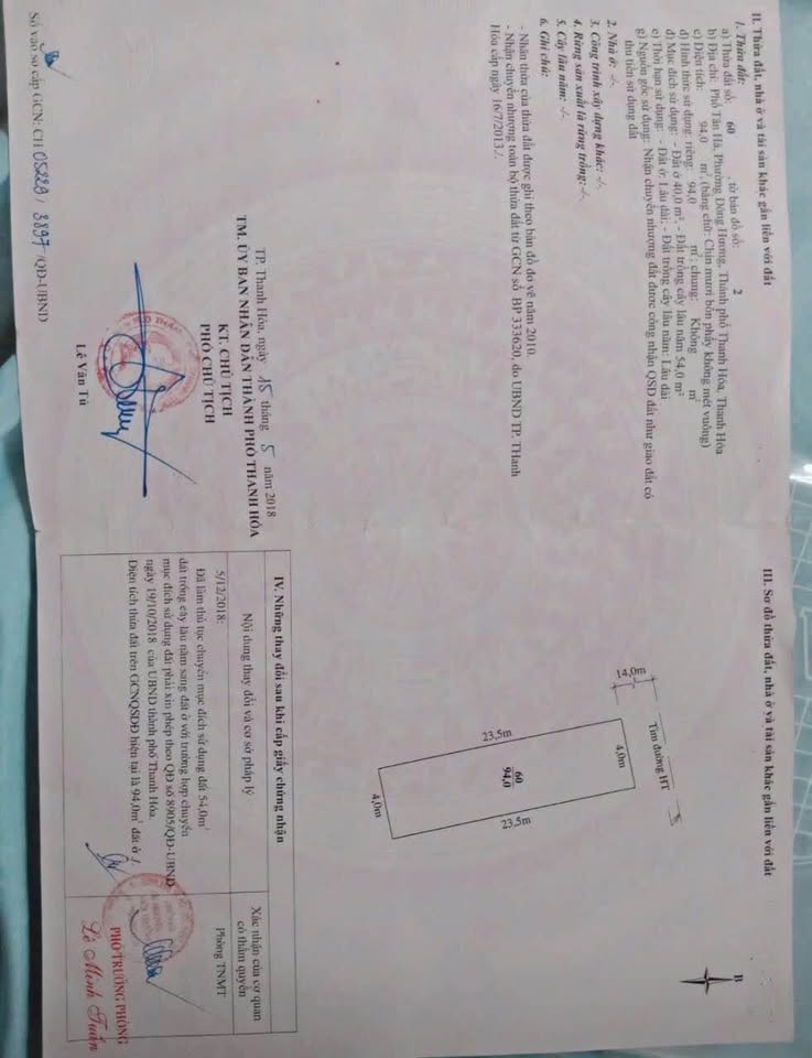 Đất vàng Hàm Nghi, vuông vắn 94m², ô tô tránh, sát Vinhome