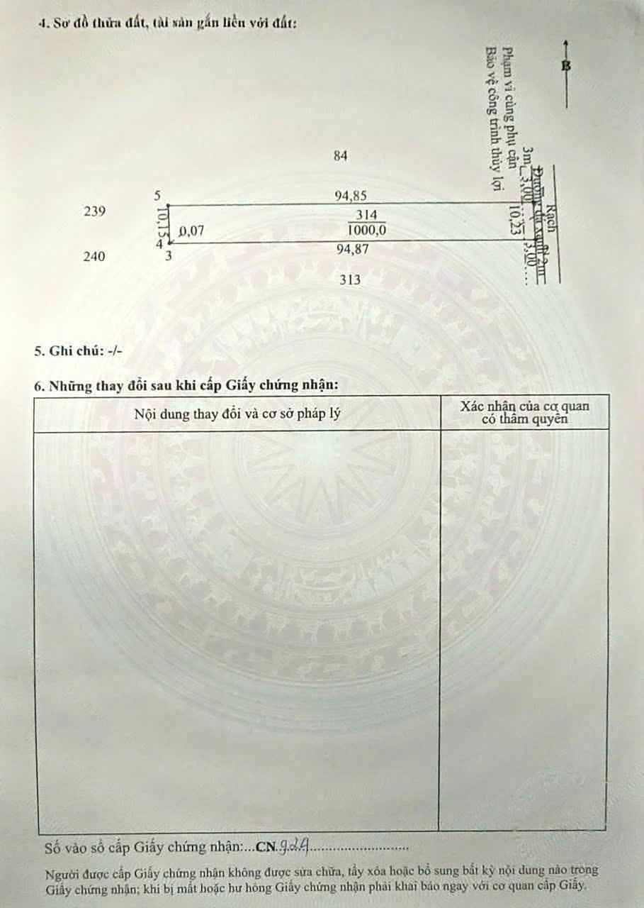 Mảnh đất vườn 1000m² tại Thạnh Hòa, Bến Lức, Long An, nay thuộc tỉnh Tây Ninh