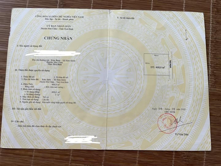 Cơ hội sở hữu ngay 600m² đất vàng tại Bản Bước, trung tâm du lịch Mai Châu, Hòa Bình