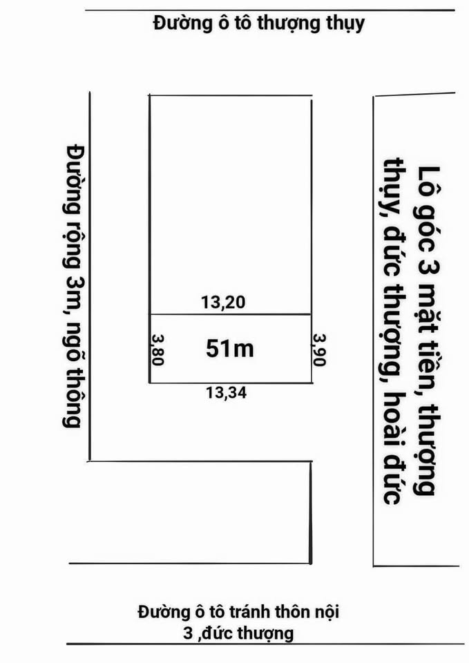 Đất vàng Thượng Thụy 3 mặt tiền, ô tô đỗ cửa, cơ hội sinh lời khủng