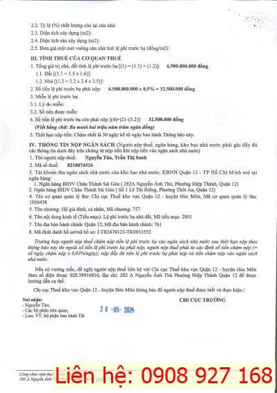 Đất vàng 193m2, sổ riêng chính chủ, vị trí đắc địa Quận 12, thành phố Hồ Chí Minh