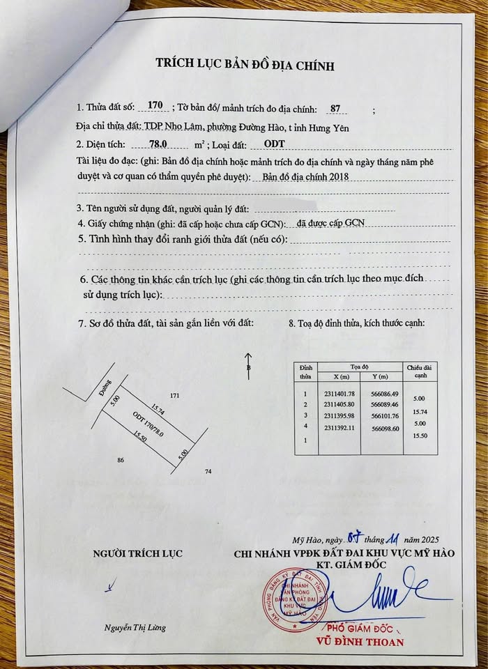 Đất vàng Nho Lâm, Hưng Yên 78m2 vuông vắn, đường rộng ô tô, trung tâm tiện ích