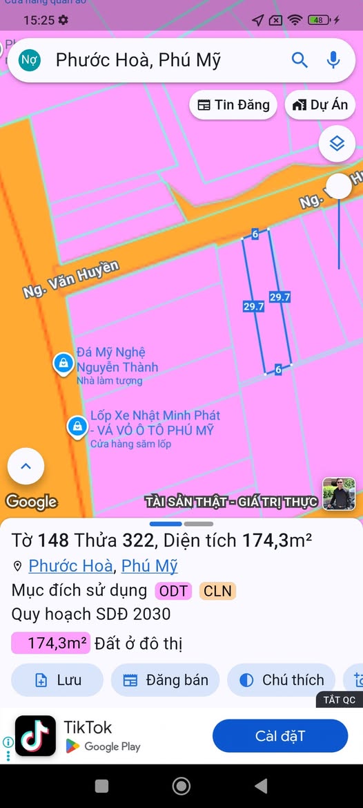 Đất vàng Phước Hòa 6m x 29m, thổ cư đầy đủ, sát Quốc Lộ 51, giá hời