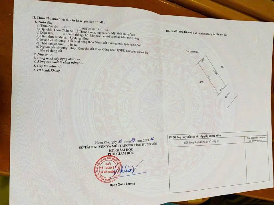 Siêu phẩm đất tại Châu Xá, Thanh Long, Yên Mỹ, Hưng Yên đã sẵn sàng chờ chủ nhân mới