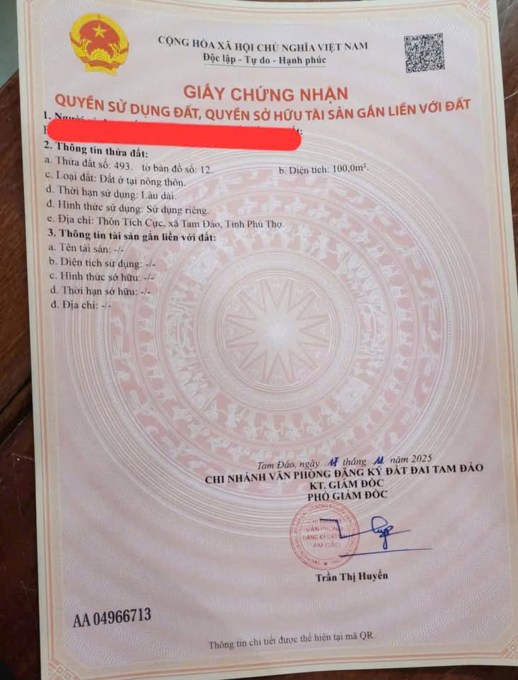 Bán đất Tam Đảo, Vĩnh Phúc, 100m2m giá 1,8 tỷ, ngay gần nhà nghỉ Chiều Xuân