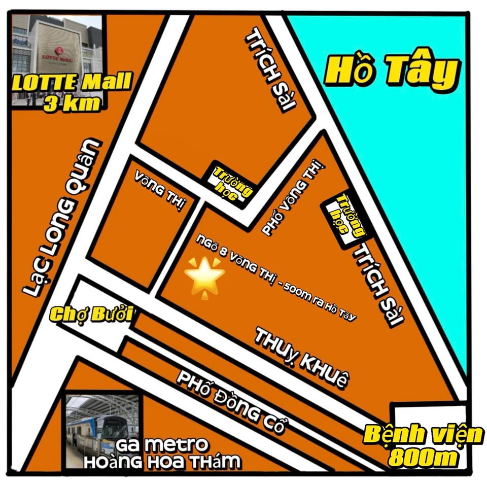 Bán nhà lô góc 5 tầng, 66m2 Võng Thị, Tây Hồ - 14.5 tỷ