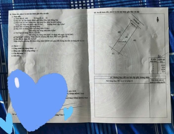 Đất Tân Hạnh, sạch đẹp, không quy hoạch, không mồ mả