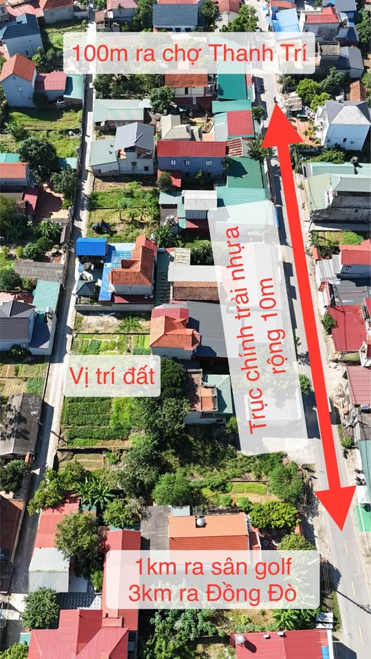 Đất vàng băng 2 chợ Thanh Trí mặt tiền rộng, kinh doanh sầm uất, cơ hội đầu tư sinh lời