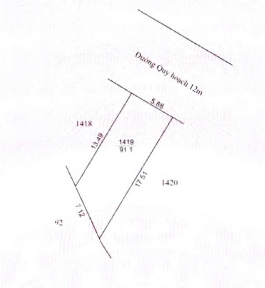 Đất vàng Trưng Nữ Vương, 91m2, 1,8x tỷ, phù hợp xây nhà hay xây trọ