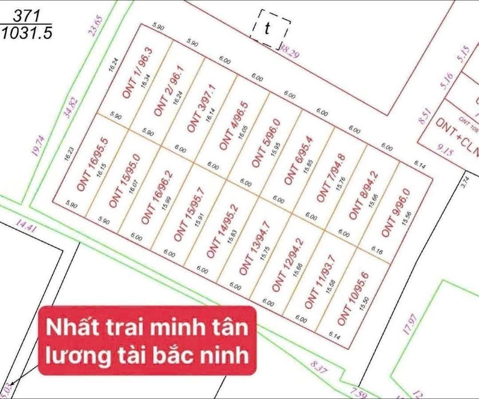Lô đất vuông vắn, mặt tiền rộng, gần trường học, sổ đỏ sẵn sàng tại Nhất Trai, Minh Tân, Lương Tài