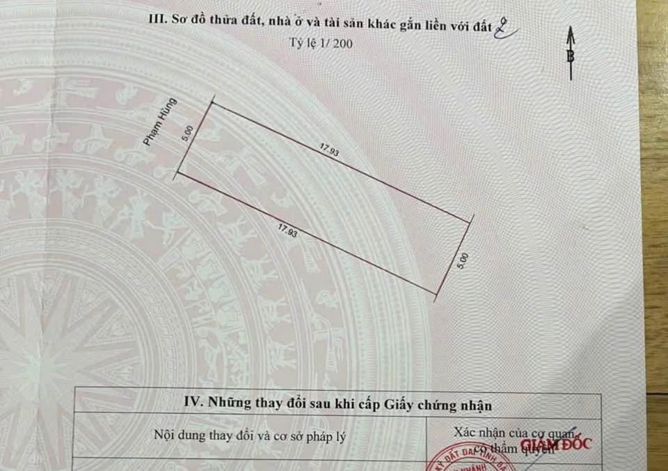 Mặt tiền Phạm Hùng đối diện trường học, công viên 6,3 tỷ