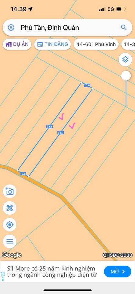 Đất vàng 2 sào kèm nhà, giá 1 tỷ bớt lộc tại Phú Tân, Đồng Nai