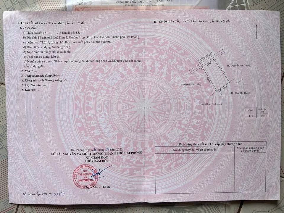 Đất vàng 71.5m2 đầu tư cực hời tại Đồ Sơn, ngõ rộng 7m