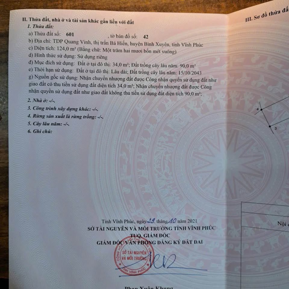 Cơ hội sở hữu ngay lô đất hiếm hoi còn sót lại tại tổ dân phố Quang Vinh, Bá Hiến, Bình Xuyên, Vĩnh Phúc