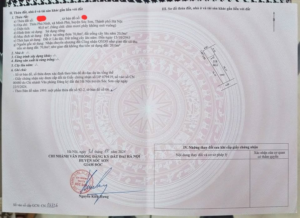 Bán đất Sóc Sơn 90m2, ngõ ô tô, giá dưới 1,7 tỷ, tiềm năng tăng giá