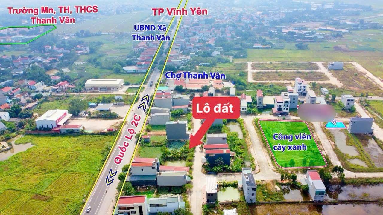 Đất thổ cư 100m2 gần chợ Thanh Vân, Gò Xoan, Yên Lạc giá tốt