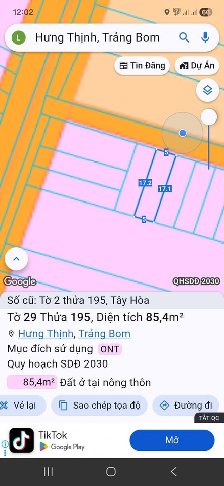 Bán đất sổ riêng 680 triệu, ngang 5m tại Trảng Bom, Đồng Nai