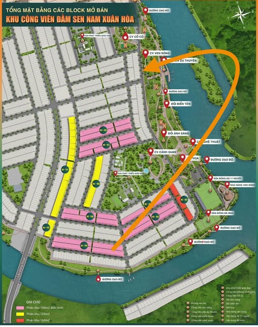 Bán biệt thự mặt tiền công viên bờ sông, Nam Hoà Xuân, Đà Nẵng - 150m2