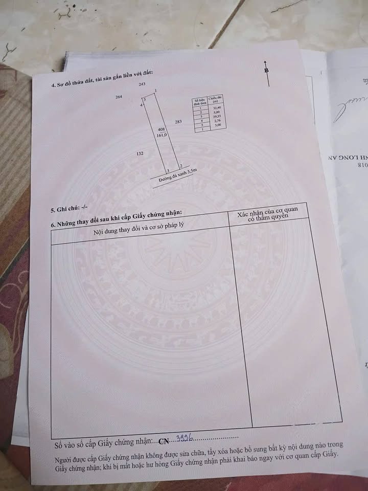 Bán đất thổ cư 5x32m, cách lộ 824 150m, Đức Hòa, Long An