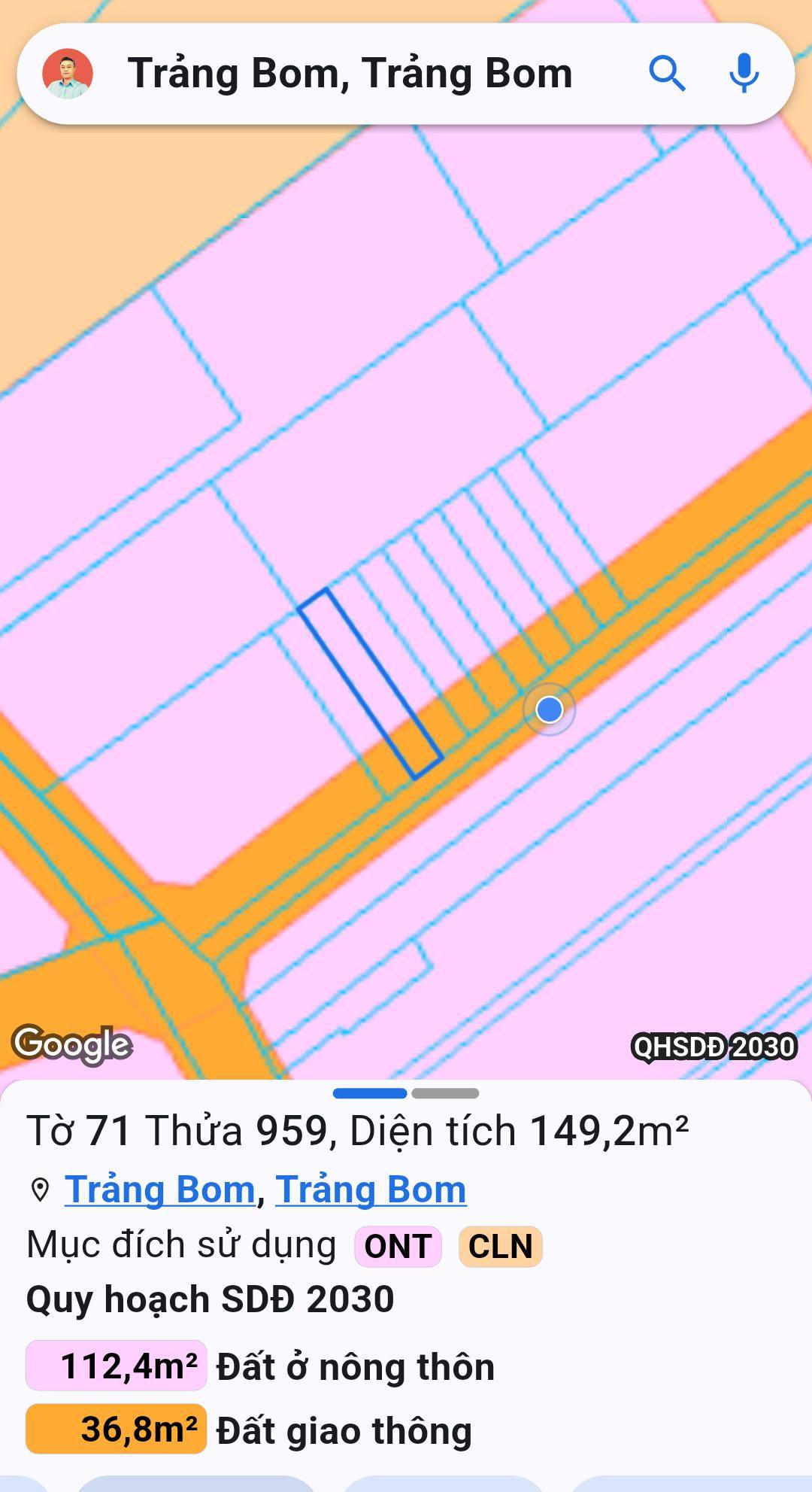 Bán đất sổ hồng riêng 5m x 30m tại Trảng Bom, Đồng Nai giá tốt