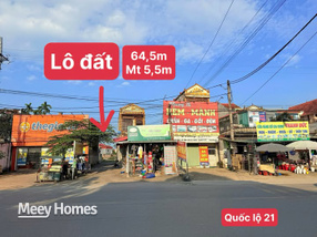 Đất xịn sổ đỏ, mặt tiền 5,5m, đường quốc lộ 21 mở rộng, giá gấp cuối năm
