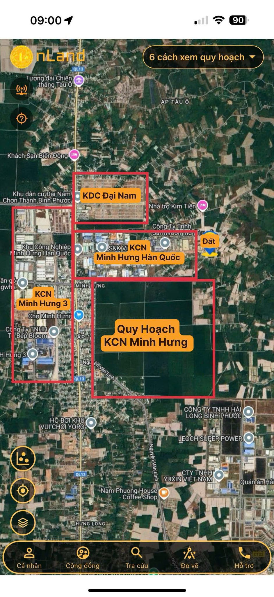 Đất mặt tiền đường Số 42, Minh Hưng, Chơn Thành, gần khu công nghiệp Hàn Quốc