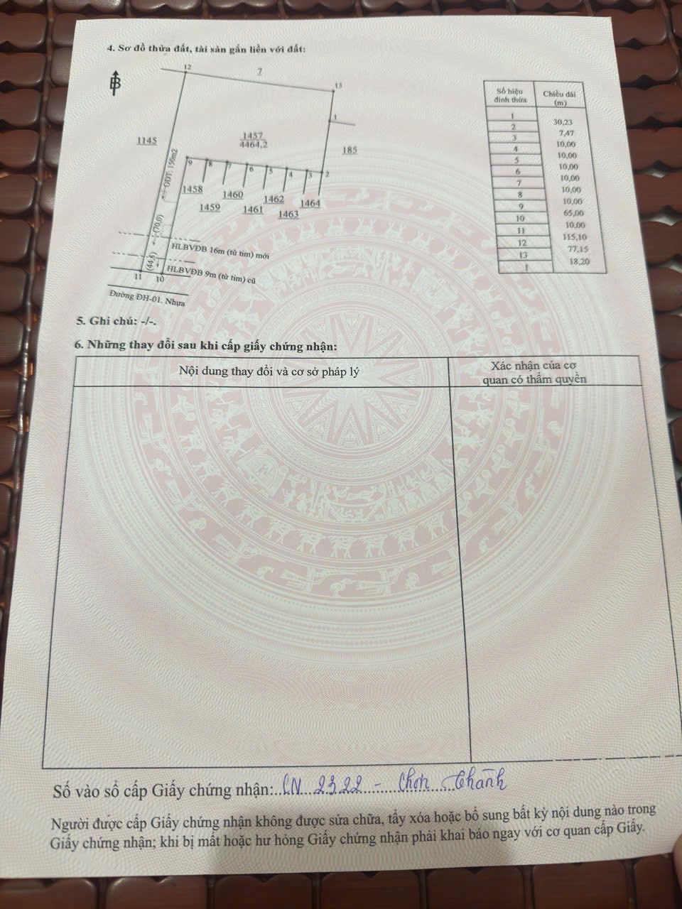 Đất nền rộng rãi 4464m2, trong đó có 150m2 thổ cư, sẵn sàng chờ chủ mới