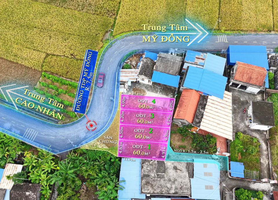 Đất Mỹ Đồng - Thủy Nguyên, F0, 60m2, 1,3 tỷ/lô, đường nhựa 7m