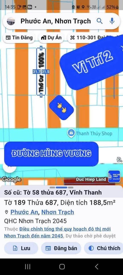 Bất động sản siêu hot tại Vĩnh Thanh, Nhơn Trạch đang chờ chủ nhân may mắn