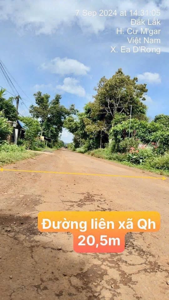 Đất góc 2 mặt tiền 15mx30m, xây trọ, đầu tư sinh lời ngay Tại Ea Drong