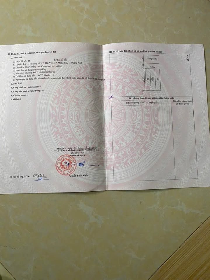 Bán đất Duy Tân, KM3, gần trường Olympia, Móng Cái