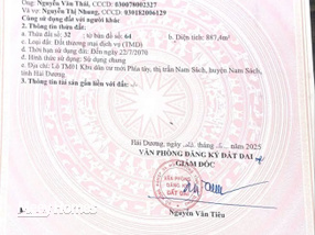 Bán đất Nam Sách, diện tích 887,4m2, giá 16,5 tỷ