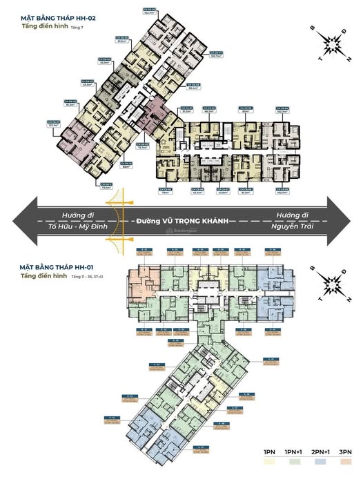 Kepler Hà Đông, căn hộ 2 phòng ngủ, 82m2, tầng Trung, view Nam