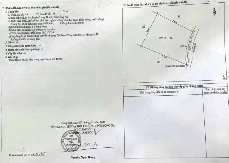 Bán đất vàng Lộc An - Long Thành, 1.9ha, có xưởng mới, mặt tiền nhựa, giá chỉ 45 tỷ