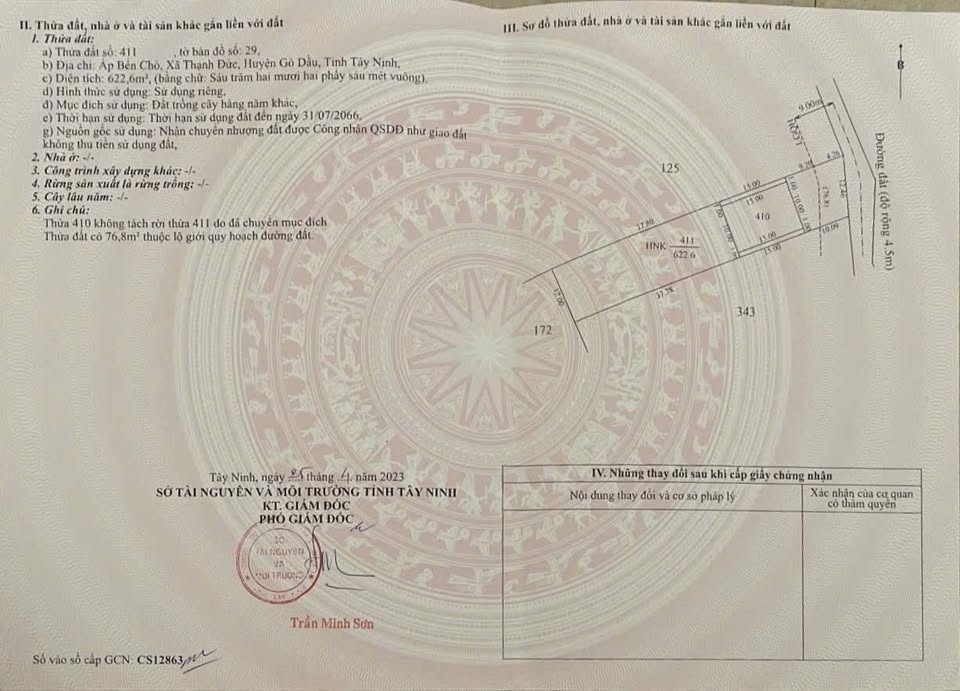 Bán đất nền tại Gò Dầu, Tây Ninh, cách khu công nghiệp Thạnh Đức 400m, giá chỉ 1 tỷ