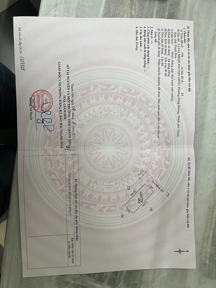 Bán đất 60m2 mặt tiền 5m, vị trí kim cương tại Thanh Hóa