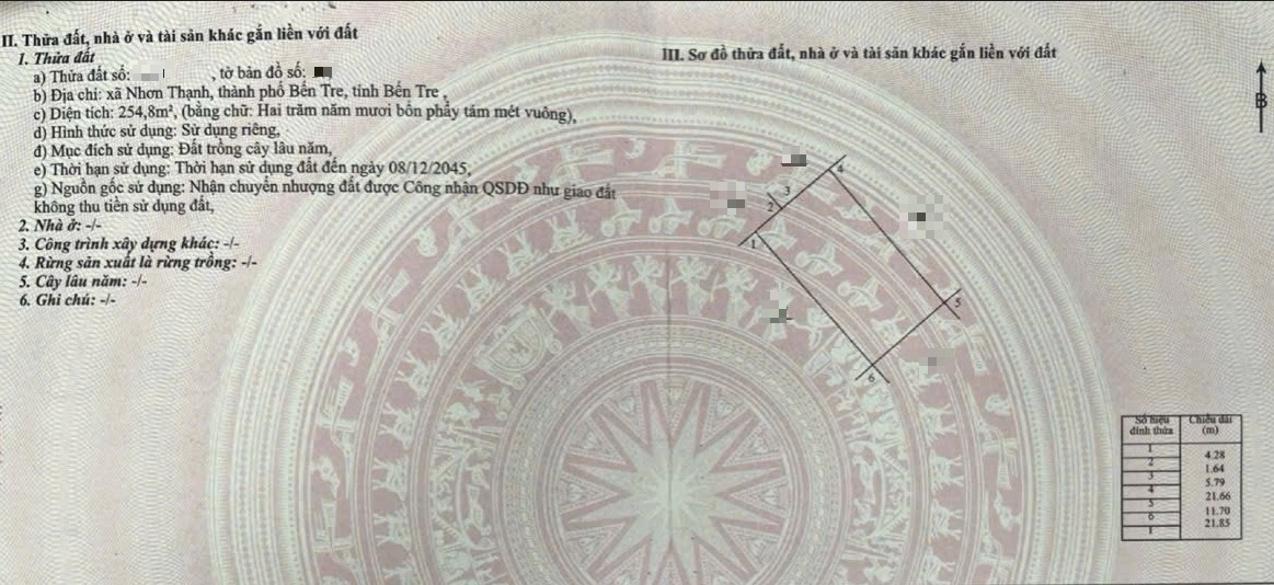 Bán đất nền Nhơn Thạnh, Bến Tre, 250m2, đường ô tô, giá hấp dẫn