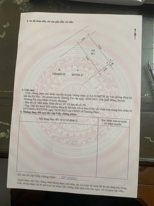 Bán đất thổ cư 90,4m² vuông vắn tại Thôn Hướng Xá, Hà Nội, tiềm năng sinh lời cao