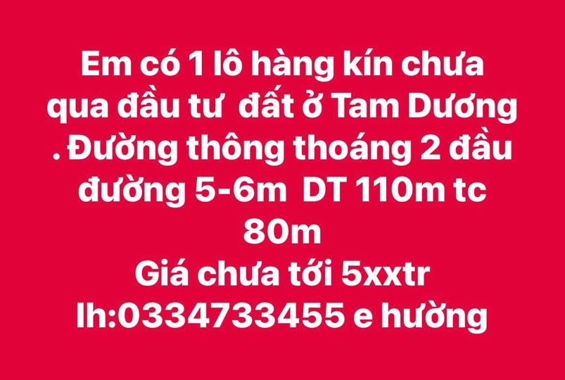 Đất Vĩnh Phúc lô đất vàng Tam Dương, đầu tư sinh lời khủng