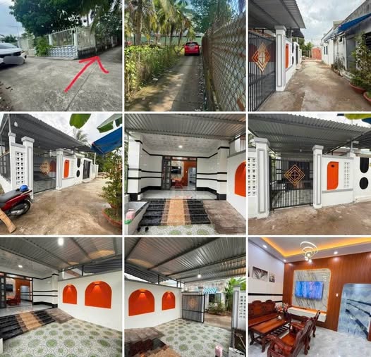 Bán nhà tại Phú Tân, Bến Tre, diện tích 98,7m², ngang 4.9m, hẻm xe hơi, tặng kèm nội thất