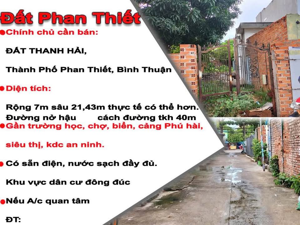 Đất thổ cư nở hậu siêu đẹp, đường 9m, gần biển Thanh Hải, đầu tư là lộc lá