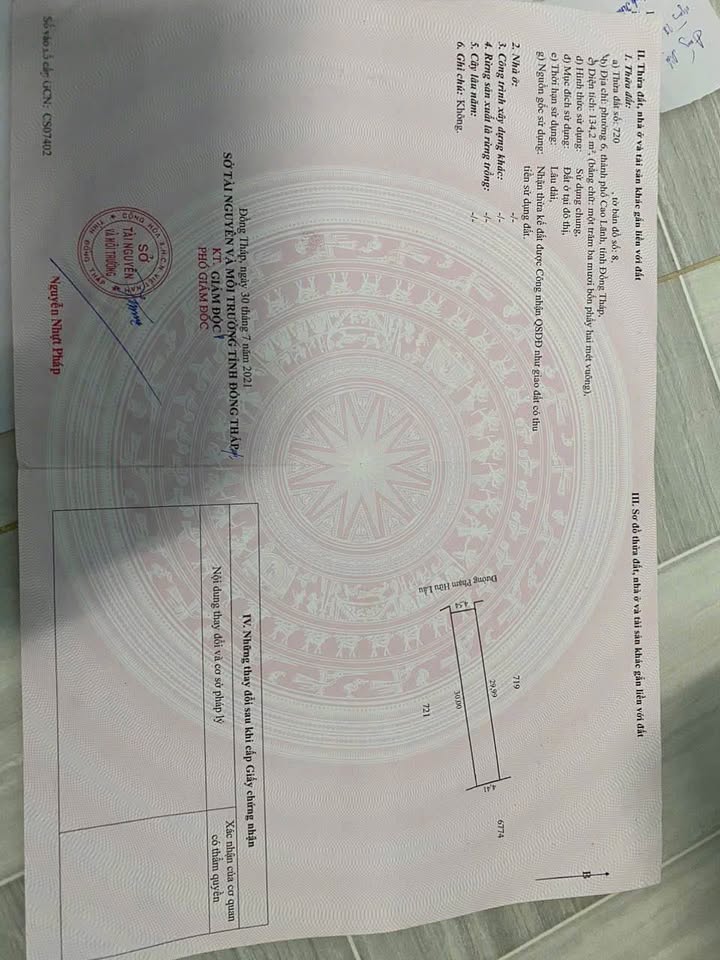 Cần bán nền đất mặt tiền đường Phạm Hữu Lầu, Phường 6