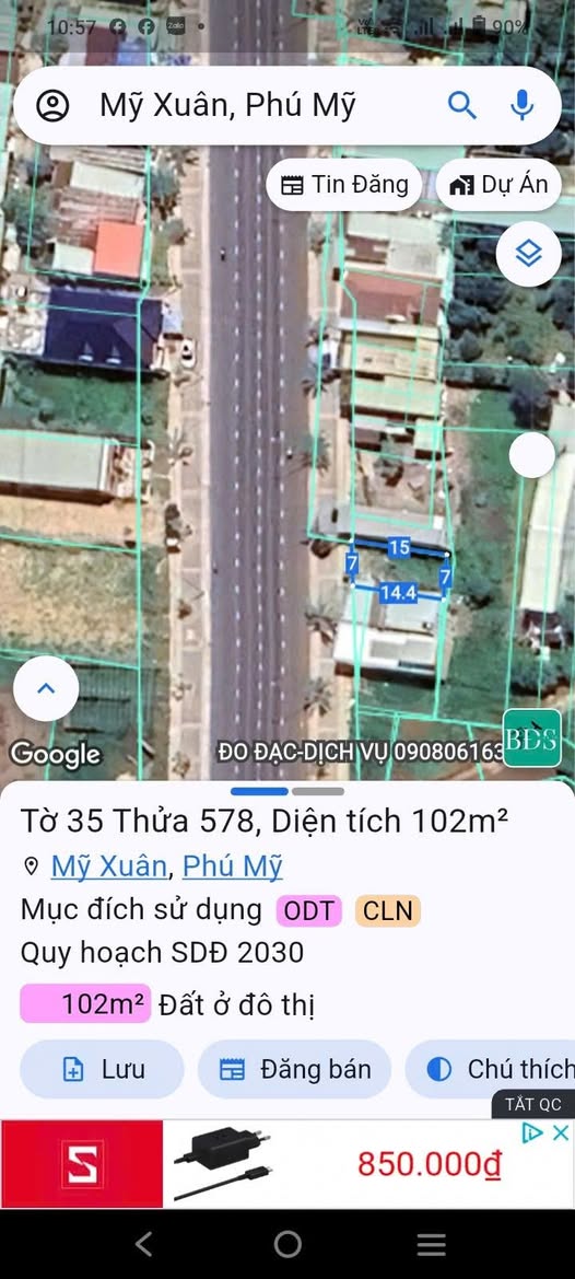 Đất vàng mặt tiền sông Mỹ Xuân - cơ hội đầu tư sinh lời khủng
