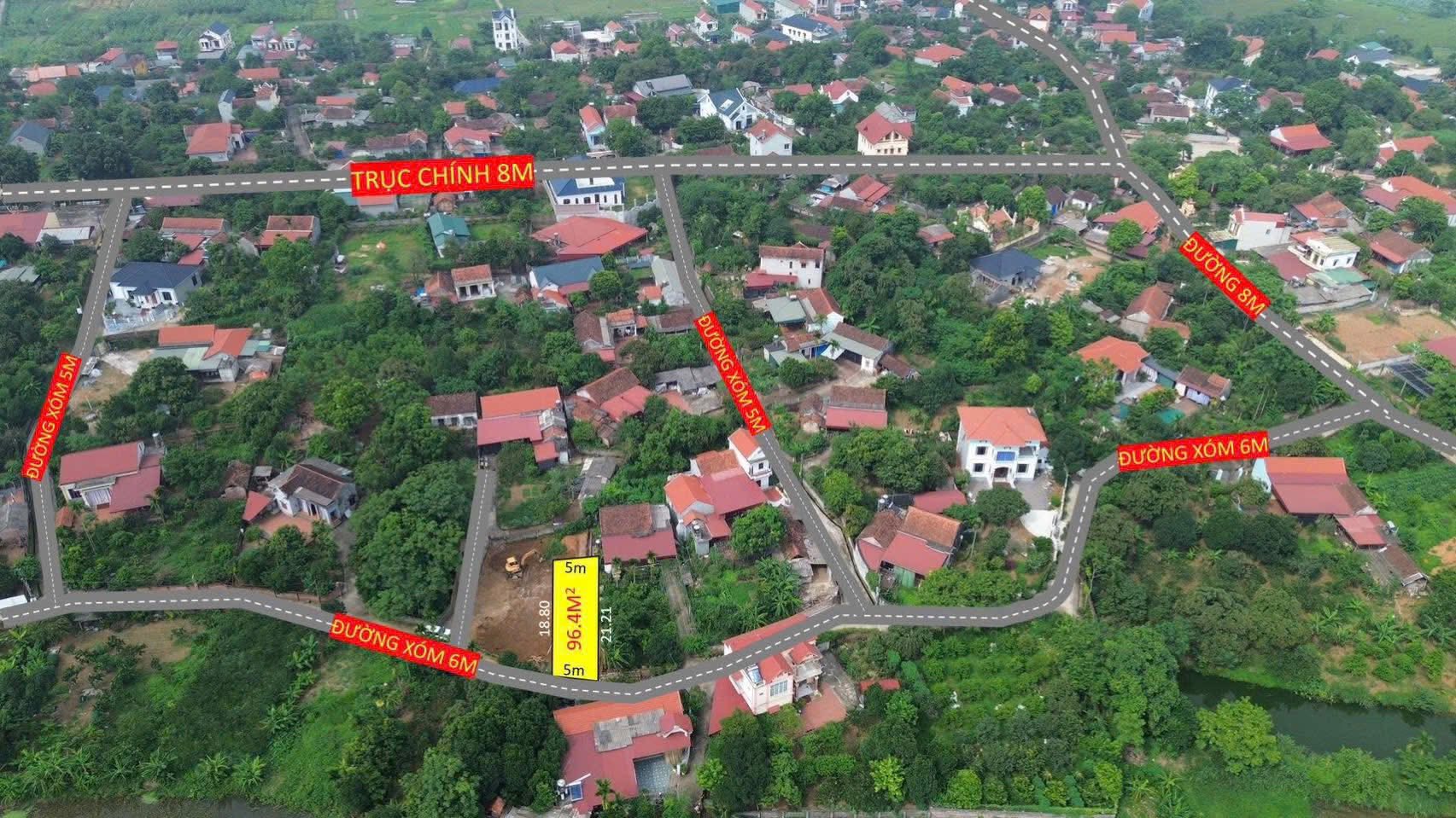 Sở hữu ngay 96.4m2 đất thổ cư full hồng tại Dân Quyền, Tam Nông, Phú Thọ