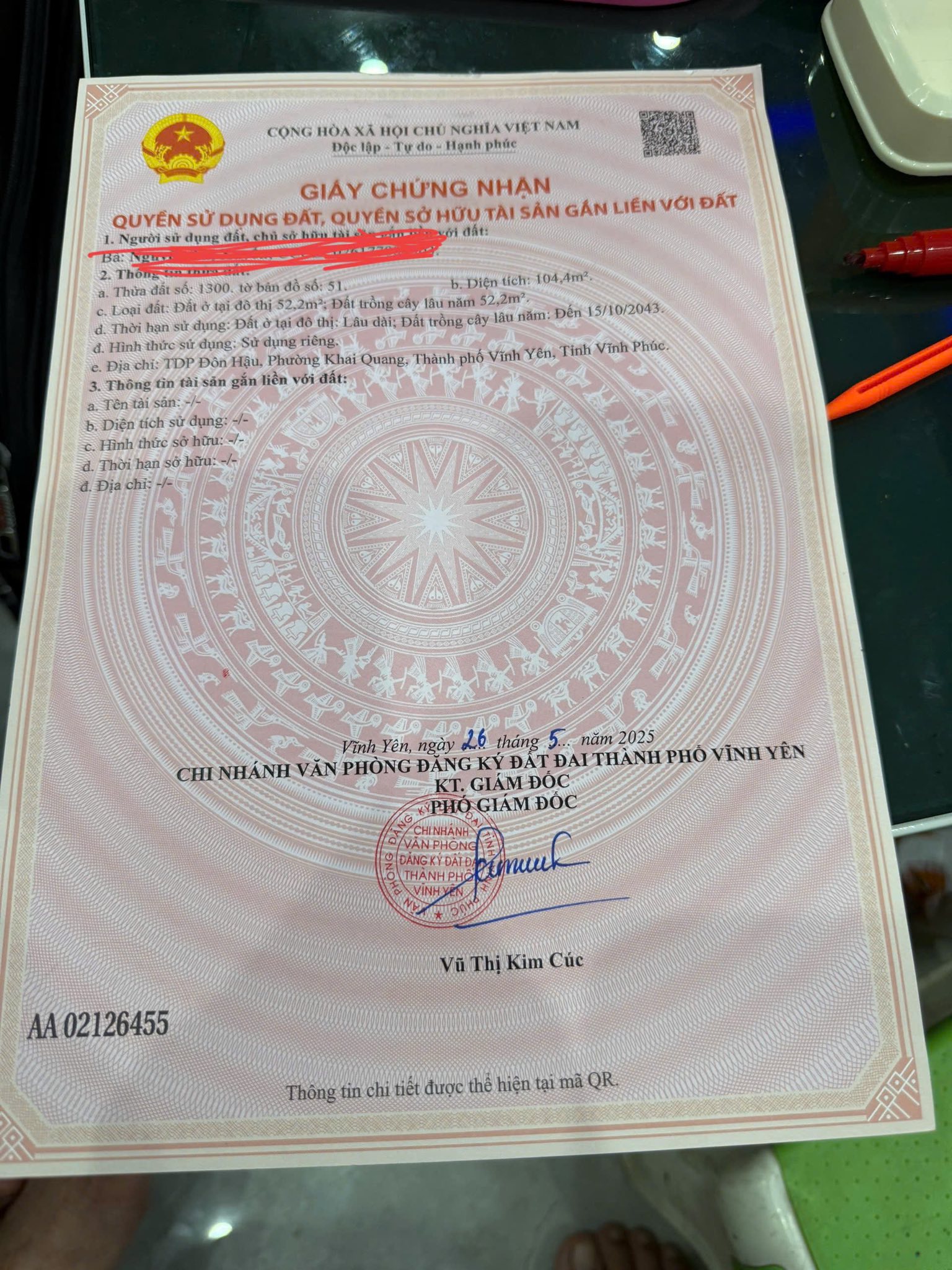 Đất vuông vắn, ngõ cụt yên tĩnh, 104,4m², an cư lạc nghiệp